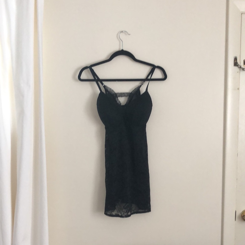 Sexy Black Intimates Sleepwear Slip